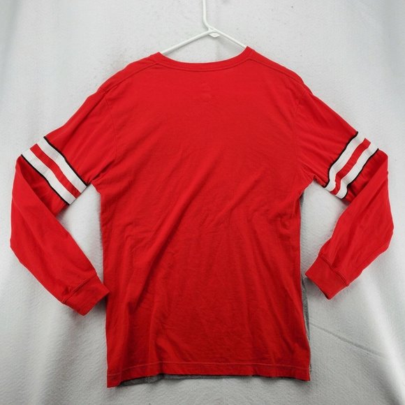 CHICAGO BLACKHAWKS Shirt Men’s Long Sleeve Crew Neck Tee Gray Medium - Picture 9 of 12